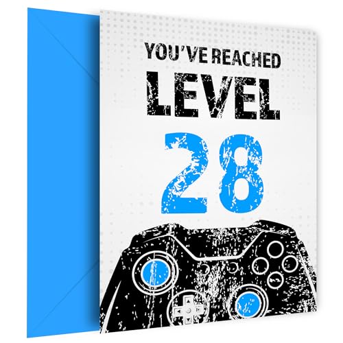 Oferta Tarjeta número niño, cumpleaños 28 bisnieto, o tarjeta 28, color