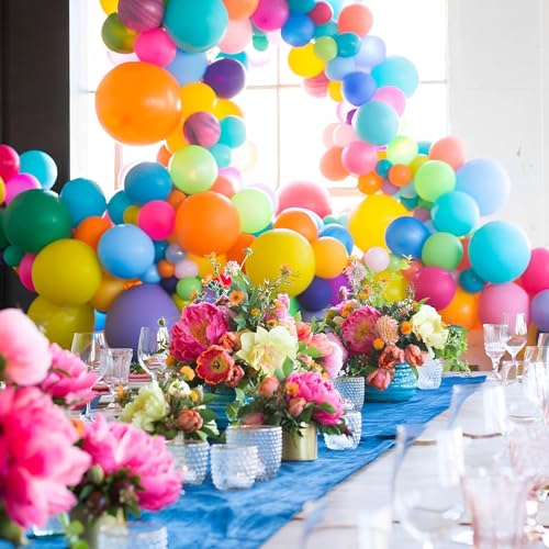 Comprar en Amazon 100 Globos de Cumpleaños,Globos Arcoíris,Decoracion Cumpleaños, Fiesta IÓptimos para Helio y Aire, Ideales Bodas, Cumpleaños Bautizos