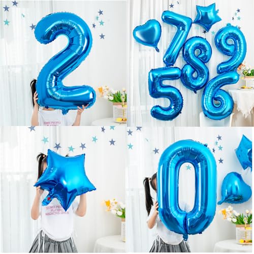 Top Precios Globos 34 cumpleaños decoración hombre azul feliz fiesta juego hombres años