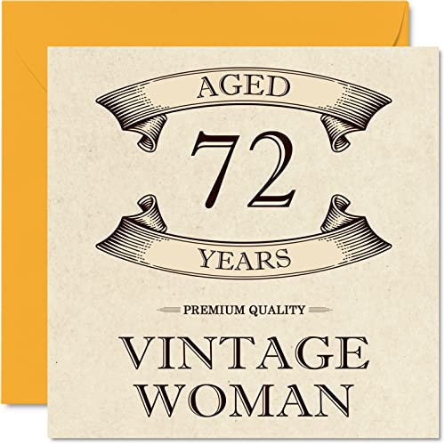 Comprar Tarjetas cumpleaños vintage 72 años para mujeres 72 años divertida tarjeta cumpleaños para mamá hermana esposa abuela abuela tía 145 mm Cumpleaños x 145 mm tarjeta felicitación 72 Ofertas 2024 | regaloscumple.com