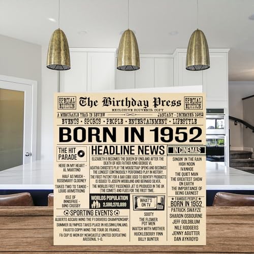 Comprar en Amazon Tarjetas de cumpleaños 72 para hombres y mujeres periódico nacido