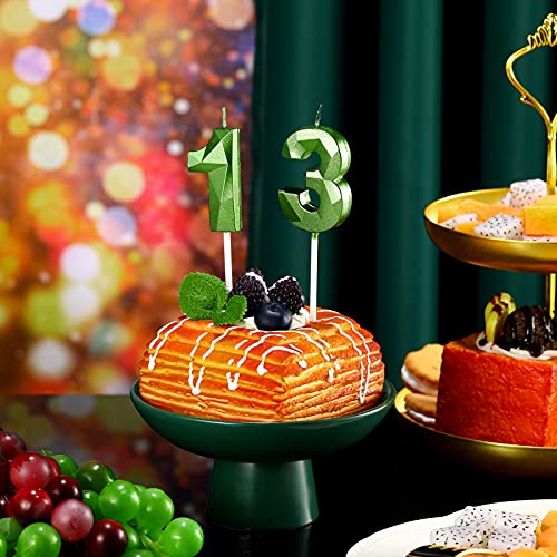 Oferta Flash Nuanchu 13 Velas Pastel Velas Feliz Decoractivo Magdalena Número 3D Celebración,