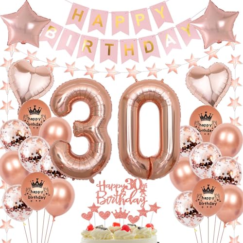 Comprar Globo Rosa Oro 30 cumpleaños mujer Globo 30 cumpleaños Rosa Oro Decoración cumpleaños 30 año Rosa Navidad Oro Decoración mujer 30 cumpleaños Globos fiesta 30 Rosa Oro Rosa Oro 30 Decoracion Cumpleaños Rebajas 2025 | regaloscumple.com