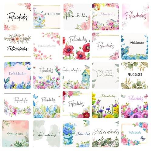 Comprar 25 Tarjetas únicas Postales felicitación Tarjetas decorativas Postales bonitas Postales arte Feliz cumpleaños Felicidades BlackFriday 10x14 cm Top Precio 2024 | regaloscumple.com