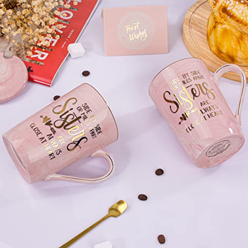 Ofertas Taza de café de cerámica de mármol para hermanas hermanas