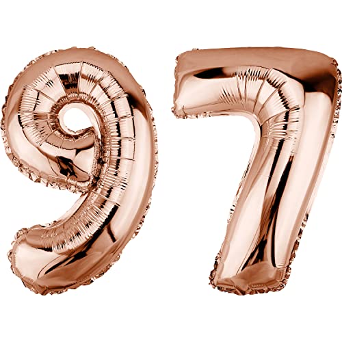 Comprar DekoRex Globo plástico color oro rosa 40 cm para cumpleaños Cumpleaños bodas (número: 97) Rebajas 2024 | regaloscumple.com