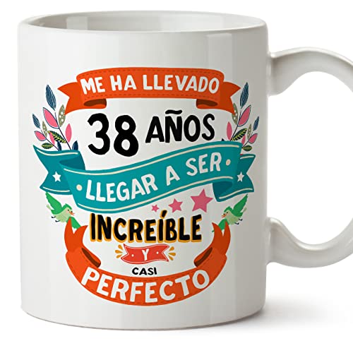Consigue ahora MUGFFINS Tazas 38 Cumpleaños Regalos - En Español - Me ha llevado 38 años llegar a ser increíble - 11 oz - Regalo original y divertido Ofertas 2025 | regaloscumple.com