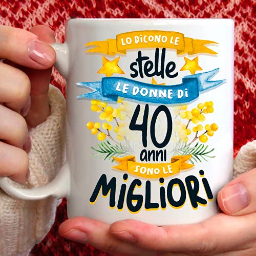 Consigue ahora TeeDesign Taza 40 años cumpleaños para mujer. Gadgets regalo para los cuarenta Catálogo años Rebajas 2024 | regaloscumple.com