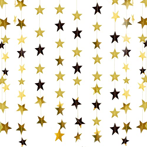 Comprar NITAIUN 65 Pies Guirnalda Papel Promoción Estrellas Guirnalda Estrella Colgante Guirnalda Papel Decoración Estrella Papel Decoracion Colgante para Fiesta Festival Boda Cumpleaños (Dorado) Ofertas 2025 | regaloscumple.com