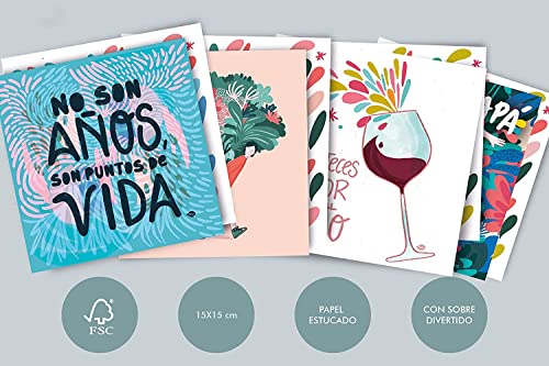 Top Precios Forletter - Tarjeta de Felicitación 15 x 15 cm Cumpleaños