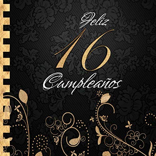 Comprar Feliz 16 Cumpleaños: Libro Visitas I Elegante Encuadernación en Oro y Negro I Para 90 BlackFriday personas I Para Deseos escritos y las Fotos más bellas I Idea regalo 16 años Top Precio 2024 | regaloscumple.com