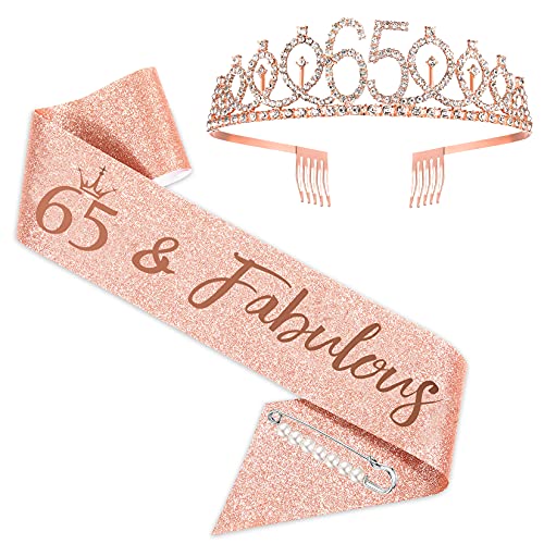 Comprar Faja y tiara 65 cumpleaños para mujer corona 65 cumpleaños oro Ideas para regalar rosa y faja 65 cumpleaños regalos 65 cumpleaños para suministros regalo fiesta 65 cumpleaños Top Precio 2025 | regaloscumple.com