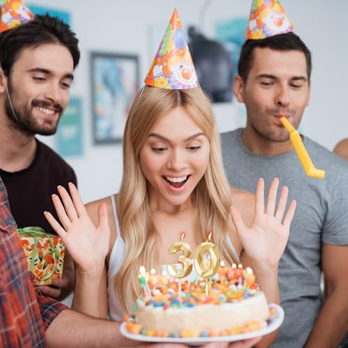 Mejores precios Velas doradas de cumpleaños número 29, velas para pastel cumpleaños, 29 pastel, decoración tartas años, ella, mujeres, él y hombres