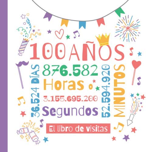 Comprar 100 años - El libro BlackFriday visitas: Decoración para el 100 cumpleaños – Un regalo original para hombre y mujer - 100 años - Libro firmas para felicitaciones y fotos los invitados Ofertas 2024 | regaloscumple.com