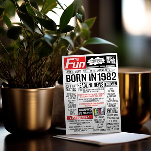 Oferta Flash Tarjetas de cumpleaños número 42 para mujeres y hombres periódico