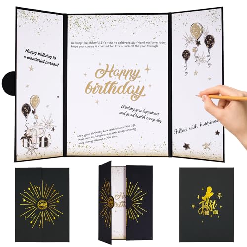 Comprar BOFUNX Tarjetas Felicitación Cumpleaños Postal Original Navidad Grande Carta Felicitaciones Regalo para Feliz Cumpleaños a Familias Amigos Niños 30x22cm Top Precio 2024 | regaloscumple.com