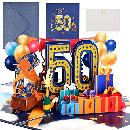 Comprar Focenat Tarjetas Felicitación Cumpleaños 50 Años Tarjeta Cumpleaños Pop Up 3D con Sobre Tarjeta Felicitación para Promoción Hombres y Mujeres Familias Amantes Amigos y Niños (50) Rebajas 2024 | regaloscumple.com