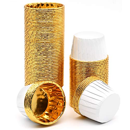 Consigue ahora 100 fundas para cupcakes envoltorios papel aluminio para magdalenas para pasteles tazas papel estándar para Navidad cumpleaños bodas fiestas magdalenas moldes pastelería (blanco) Promoción Rebajas 2023 | regaloscumple.com