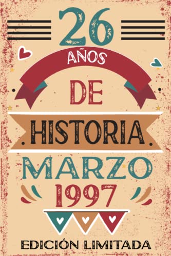 Comprar 26 Años De Historia Marzo 1997: Libro visitas cuaderno 110 páginas felicitaciones BlackFriday idea regalo regalo Para la esposa novia mujer La madre Top Precio 2024 | regaloscumple.com