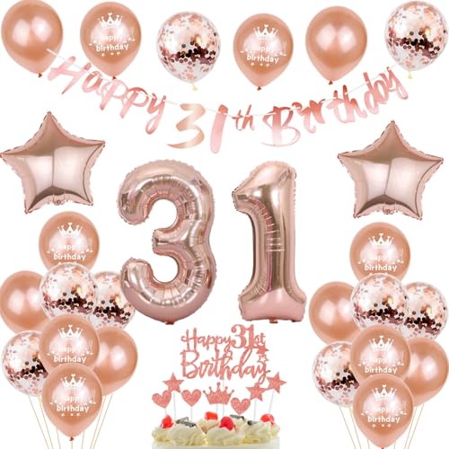 Consigue ahora Globo 31 cumpleaños decoración 31 años Regalos mujeres deco oro rosa 31 cumpleaños mujeres globo papel aluminio 31 cumpleaños oro rosa feliz cumpleaños 31 guirnalda 31 cumpleaños deco Ofertas 2024 | regaloscumple.com