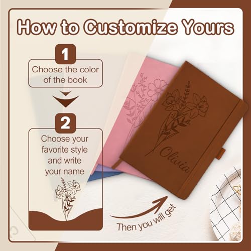 Dónde comprar en España STREADVE Personalizada A5 con Flor Tapa Notebook Cumpleaños Mujer Niña Pentagrama