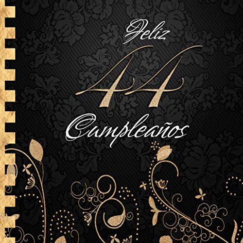 Consigue ahora Feliz 44 Cumpleaños: Libro Visitas I Elegante Encuadernación en Oro y Regalos Negro I Para 90 personas I Para Deseos escritos y las Fotos más bellas I Idea regalo 44 años Ofertas 2024 | regaloscumple.com