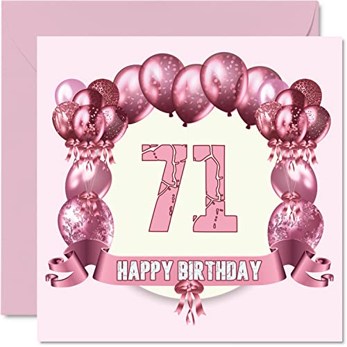 Comprar Divertidas tarjetas cumpleaños 71 para mujer globos cumpleaños tarjeta feliz cumpleaños para papá mamá bisabuelo Catálogo abuelo abuela tía tía 145 mm x 145 mm tarjeta felicitación 71 Ofertas 2025 | regaloscumple.com
