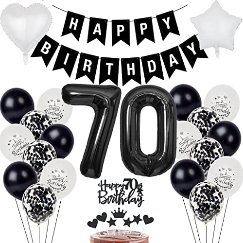 Consigue ahora Decoración 70 Años Cumpleaños Negro Blanco Globos 70 cumpleaños Decoracion 70 Cumpleaños Globos Decoración 70 Cumpleaños Mujer Hombre Catálogo Decoración 70 Años Decoración para Tartas Rebajas 2024 | regaloscumple.com