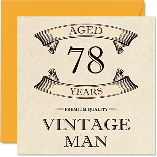 Comprar Tarjetas cumpleaños vintage 78 años para hombres 78 años divertida tarjeta cumpleaños para abuelo papá marido tío hermano abuelo tarjetas felicitación tarjeta 78 BlackFriday cumpleaños Ofertas 2024 | regaloscumple.com