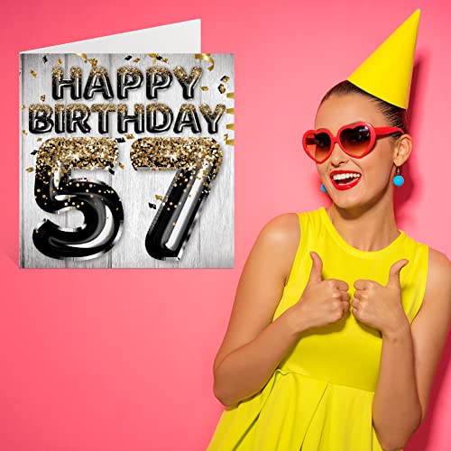 Comprar en Amazon Cumpleaños hombres, negros dorados purpurina, feliz hombre años, abuelo, tío 145 x mm, y