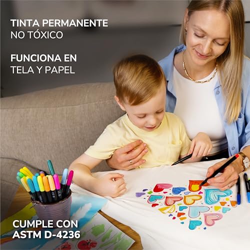 Comprar en Amazon Zenacolor 32 Rotuladores Textiles - Pintura Textil Permanente y Lavable