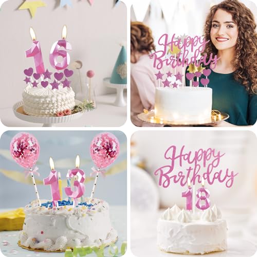 Ofertas de última hora Vela rosa   cumpleaños número 35  decoración rosa para tarta   feliz cumpleaños  globos rosas  velas rosas con el número 35 para pastel  velas rosas para decoración   tartas para niñas  niños