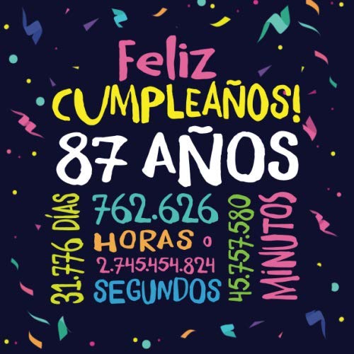 Comprar Feliz Cumpleaños - Navidad 87 Años: Un libro visitas para fiesta 87 cumpleaños – Decoración y regalos originales para hombres y mujeres - 87 años - ... para felicitaciones y fotos los invitados Ofertas 2025 | regaloscumple.com
