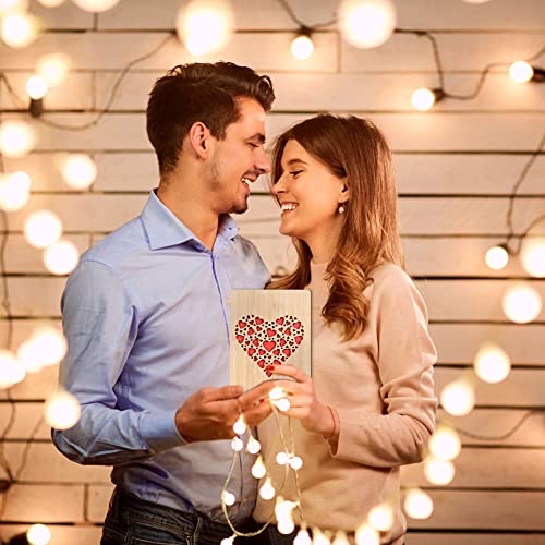 Comprar ahora Vicloon Tarjeta   Felicitación   Madera  Tarjeta   Madera con Corazón  Tarjeta Felicitación Hecha a Mano  Tarjetas Regalo con Sobres  Tarjeta Felicitación para Cumpleaños  Bodas y San Valentín -A