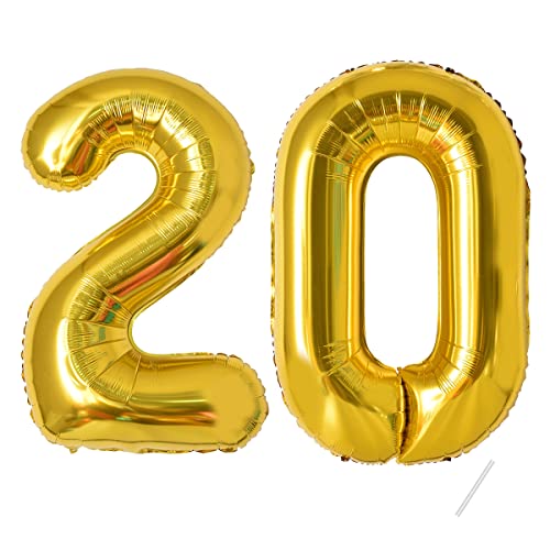 Comprar Oro Globos cumpleaños-40 pulgadas-decoración cumpleaños 20 años-Globo inflable lámina oro decoracion cumpleaños Cumpleaños Rebajas 2025 | regaloscumple.com