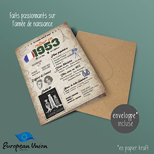 Oferta Flash MyDreamwork® Tarjeta   cumpleaños   70 años – Idea   regalo para hombre 70 años – cumpleaños mujer – Sobre incluido – 70