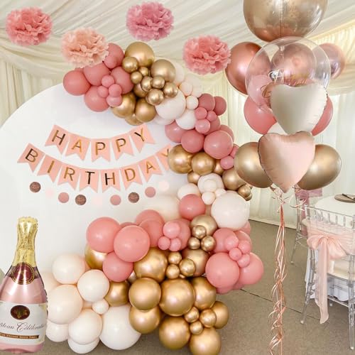 Ofertas Cumpleaños Rosa Globos Cumpleaños Guirnalda Globos Mujeres Niñas Primer