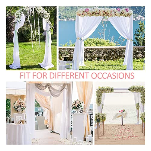Ofertas de última hora Lukery Gasa Boda en Pared, Gasa Tela Telón Banquete Recepción, Decoración + Claro)