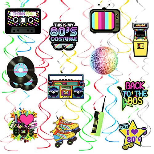 Comprar Decoración Fiesta Los Años 80 36 piezas BlackFriday Remolino Colgante Colorido Fiesta Decoración Fiesta Techo 1980 Hippie Roca Decoración Fiesta Discoteca Retro Suministros Fiesta Ofertas 2024 | regaloscumple.com