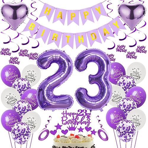 Comprar Globos 23 Cumpleaños Decoración Morado 23 Cumpleaños Decoración Mujer Morado Globo Foil 23 Cumpleaños Decoración 23 Cumpleaños Morado Mujer 23 Años Decoracion Cumpleaños Morado Cumpleaños Globos 23 Mujer Top Precio 2024 | regaloscumple.com