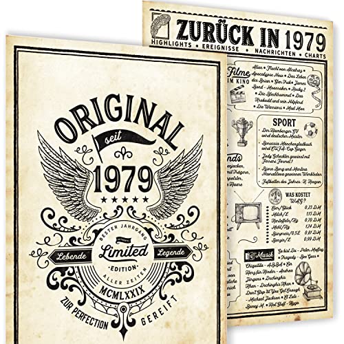 Consigue ahora Regalo decorativo para 43 cumpleaños | Tarjeta cumpleaños personalizada Ideas para regalar 1979 | Regalo 43 cumpleaños para mujer y hombre 43 cumpleaños | periódico 1979 | Año nacimiento 1979 Top Precio 2024 | regaloscumple.com