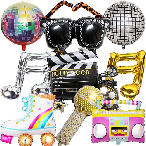 Consigue ahora HGSHUO Disco Globos para Fiesta Bola Disco Globos Foil Cumpleaños Decoracion 70 Años 80 Años 90 Años Globos Helio Fiesta Cumpleaños Hip Hop Cumpleaños 9 Piezas Ofertas 2023 | regaloscumple.com