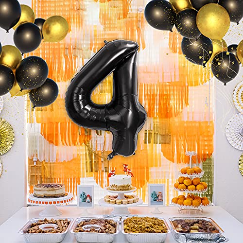 Ofertas Foil Número Negros Número Negros Gigante Cumpleaños 46 Helio,numero globo 46 Decoración Cumpleaños Mujer