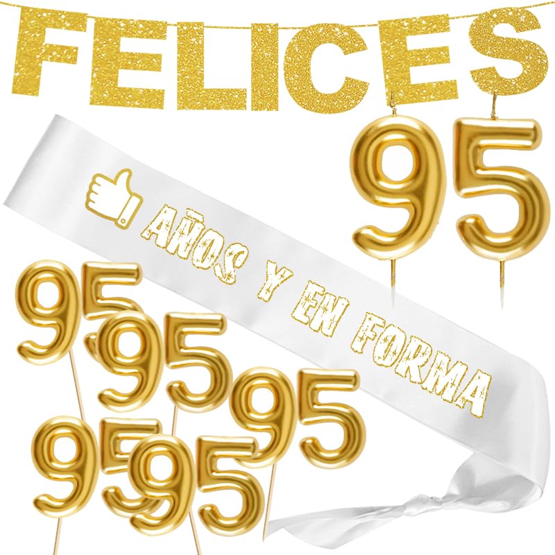 Consigue ahora Inedit Festa 95 Años Cumpleaños Banda Honorífica Feliz Ideas para regalar 95 Cumpleaños 6 Topper. 1924 Naciste Rebajas 2024 | regaloscumple.com
