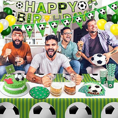 Ofertas de última hora 172 Piezas Decoración Cumpleaños Futbol Artículos FiestPiñata Vajilla de Fiesta