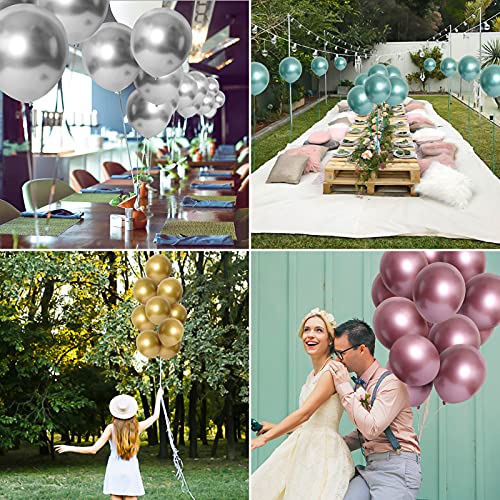 Ofertas en regaloscumple.com Globos metálicos, 20 unidades de 12 pulgadas grosor, cromados metálicos y morados, globos brillantes helio, para cumpleaños, baby shower, boda, aniversario, festival, carnaval, fiestas (morado)