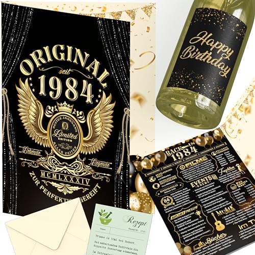 Consigue ahora 40 tarjetas cumpleaños con 2 pegatinas BlackFriday cumpleaños con etiqueta 40 cumpleaños para mujeres decoración 40 cumpleaños hombres 1984 tarjeta cumpleaños para mujer/hombres tarjeta cumpleaños Ofertas 2024 | regaloscumple.com