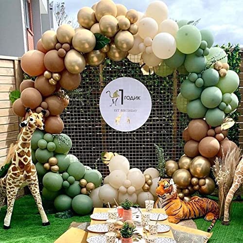 Consigue ahora Arco para Globos Guirnalda Globos Verdes Globos Cumpleaños Safari Verde Salvia Blanco Dorado Látex Globos Kit Arco para Cumpleaños Globos Baby Shower Decoracion Regalos Bodas Bosque Fiesta Ofertas 2023 | regaloscumple.com