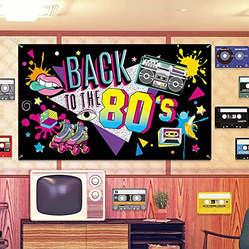 Top Precios Favengo Fiesta Años 80 Decoracion Photocall Hinchable 185x110cm Pancarta Tematica Vuelta a Los para Cumpleaños