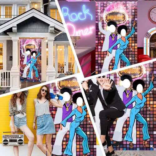 Ofertas KALUROIL Fondo   Discoteca  Decoración   Fiesta Disco  Telón   fondo 80's Hip Hop Sign Party Banner Photo Booth Background  fondo   foto retro para decoración   fiesta temática(35 x 71 pulgadas)